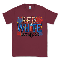 Burgundy red white boujee Classic Tee - MaliasSmallBusiness