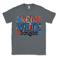 Charcoal Heather red white boujee Classic Tee - MaliasSmallBusiness