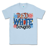 Dusty Blue red white boujee Classic Tee - MaliasSmallBusiness