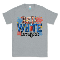 Heather Grey red white boujee Classic Tee - MaliasSmallBusiness