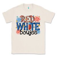 Natural red white boujee Classic Tee - MaliasSmallBusiness