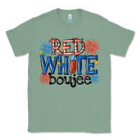 Sage red white boujee Classic Tee - MaliasSmallBusiness