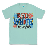 Seafoam red white boujee Classic Tee - MaliasSmallBusiness