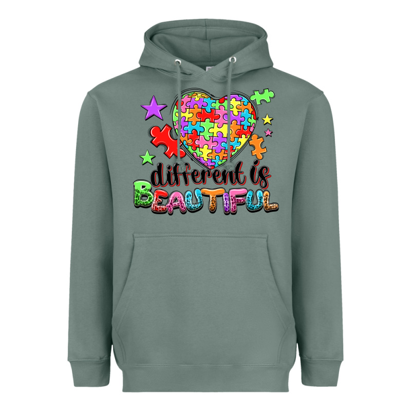 Different Is Beautiful Heavyweight Hoodie by NancyCooperArtShop | Teevron