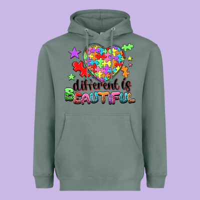 Different Is Beautiful Heavyweight Hoodie Designed By Nancycooperartshop