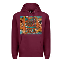 Burgundy all i need is a little bit of coffee and o whole lot of jesus Premium Hoodie - JahusDesignShop