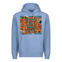 Colony Blue all i need is a little bit of coffee and o whole lot of jesus Premium Hoodie - JahusDesignShop