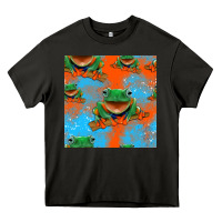 Asphalt funny frogs seamless pattern Heavy Core Tee - HRA Design Shop