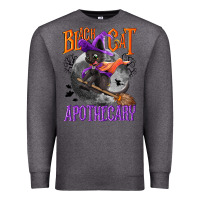 Charcoal Heather Black cat apothecary Premium Sweatshirt - NancyCooperArtShop