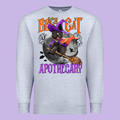 Black Cat Apothecary Premium Sweatshirt Designed By Nancycooperartshop