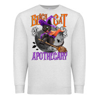 Oatmeal Heather Black cat apothecary Premium Sweatshirt - NancyCooperArtShop