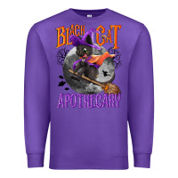 Purple Black cat apothecary Premium Sweatshirt - NancyCooperArtShop