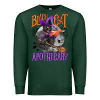 Sports Green Black cat apothecary Premium Sweatshirt - NancyCooperArtShop