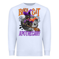 White Black cat apothecary Premium Sweatshirt - NancyCooperArtShop