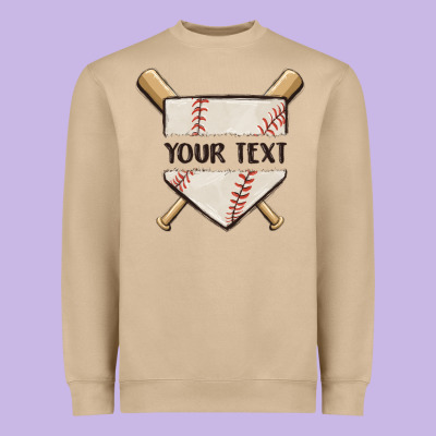 Preview Custom Baseball Heavyweight Sweatshirt Designed By Maliassmallbusiness
