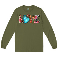 Army Green gemstone love Long Sleeve Tee - JahusDesignShop
