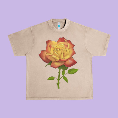 Rainbow's End Rose Urban Heavy Tee Designed By Lillyallendesigns