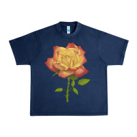 Navy rainbow's end rose Urban Heavy Tee - LillyAllenDesigns