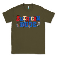 Army Green american dude Classic Tee - MaliasSmallBusiness