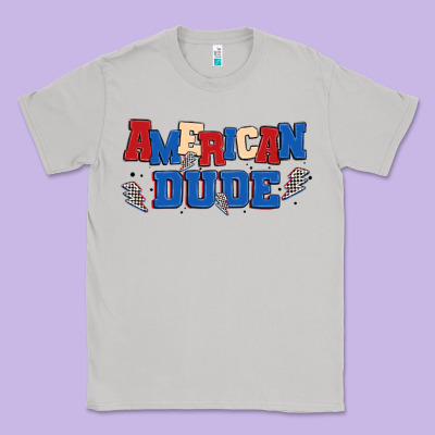 American Dude Classic Tee Designed By Maliassmallbusiness