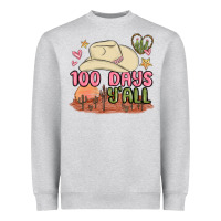 Heather Grey 100 days y'all malia Heavyweight Sweatshirt - MaliasSmallBusiness