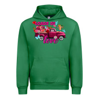 Emerald Loads of love Valentine's day truck Urban Hoodie - FaDigitalArtStudio