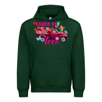 Forest Green Loads of love Valentine's day truck Urban Hoodie - FaDigitalArtStudio