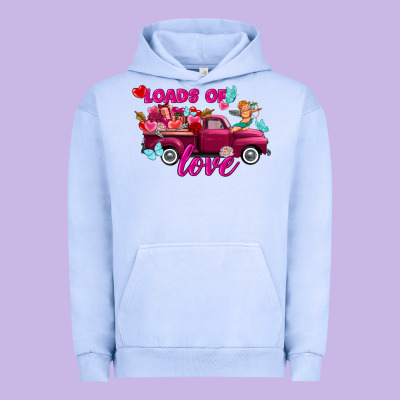 Loads Of Love Valentine's Day Truck Urban Hoodie Designed By Fadigitalartstudio