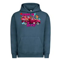 Pigment Midnight Navy Loads of love Valentine's day truck Urban Hoodie - FaDigitalArtStudio