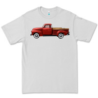 Dove Grey western red truck right side view Premium Tee - FaDigitalArtStudio