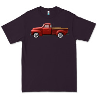 Plum western red truck right side view Premium Tee - FaDigitalArtStudio