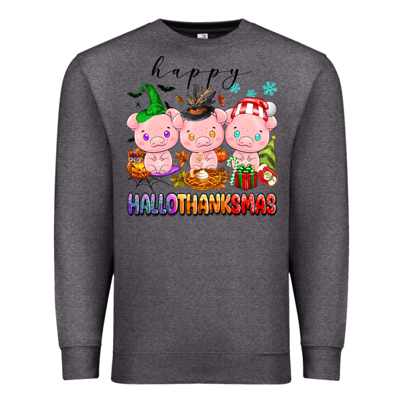 Happy Hallothanksmas Pigs Premium Sweatshirt by texasbilliewilder | Teevron