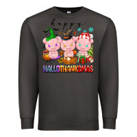 Smoke happy hallothanksmas pigs Premium Sweatshirt - texasbilliewilder