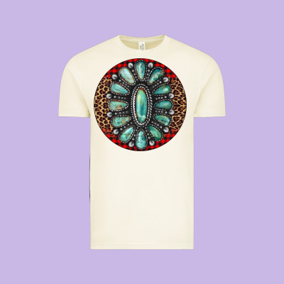 Turquoise Gemstone Christmas Ornament Vintage Tee Designed By Jasminsmagicworld