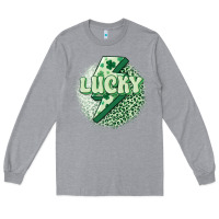 Heather Grey st. patrick's day lucky Long Sleeve Tee - MaliasSmallBusiness