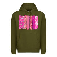 Army Green Cancer brushstroke Cancer Awareness Premium Hoodie - HowdyJamesFarm