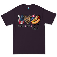 Plum peace love let's get it Premium Tee - CowhideDigitalArt
