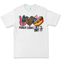 White peace love let's get it Premium Tee - CowhideDigitalArt