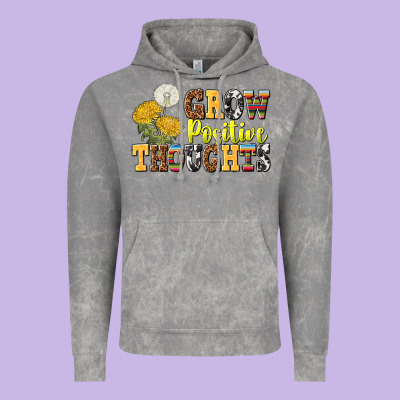 Grow Positive Thoughts Vintage Hoodie Designed By Nancycooperartshop