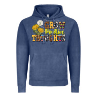 Vintage Denim grow positive thoughts Vintage Hoodie - NancyCooperArtShop