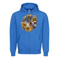 True Royal arabian horse with sunflowers Zipper Hoodie - LillyAllenDesigns