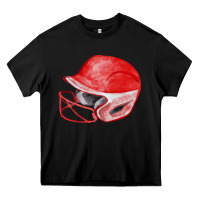 Black red softball helmet fa element Heavy Core Tee - FaDigitalArtStudio