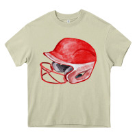 Mossy red softball helmet fa element Heavy Core Tee - FaDigitalArtStudio