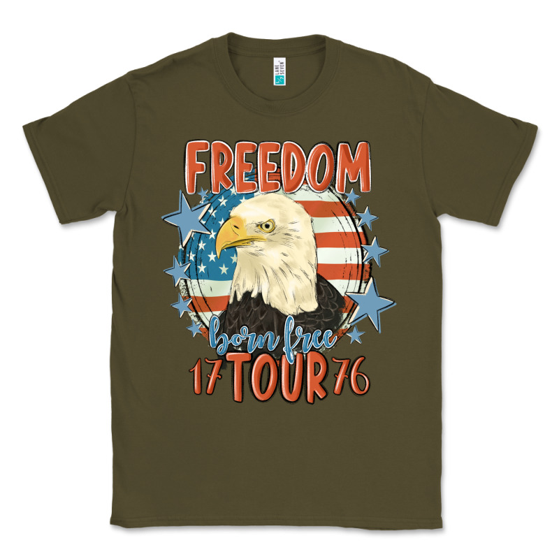 Freedom Born Free Tour 1776 Classic Tee by MaliasSmallBusiness | Teevron