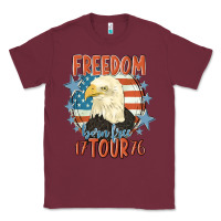 Burgundy freedom born free tour 1776 Classic Tee - MaliasSmallBusiness
