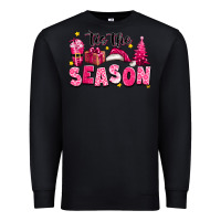 Black Pink 'tis the season Christmas Premium Sweatshirt - texasbilliewilder