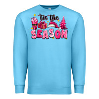 Ocean Blue Pink 'tis the season Christmas Premium Sweatshirt - texasbilliewilder