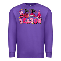 Purple Pink 'tis the season Christmas Premium Sweatshirt - texasbilliewilder