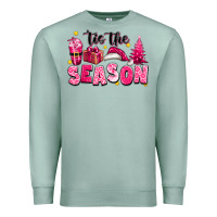 Seafoam Pink 'tis the season Christmas Premium Sweatshirt - texasbilliewilder