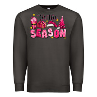 Smoke Pink 'tis the season Christmas Premium Sweatshirt - texasbilliewilder
